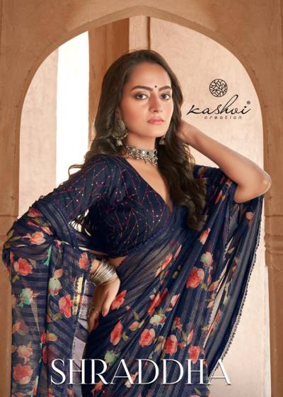 Shraddha By Kashvi Fancy Floral Printed Saree Collection